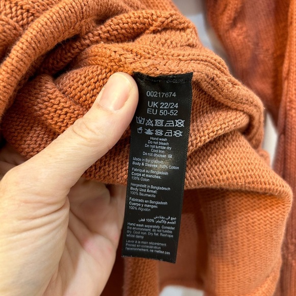 Avenue Cable Knit Fisherman Sweater Size 22/24 Casual Roll Hem Fall Festive Cozy - Picture 10 of 11